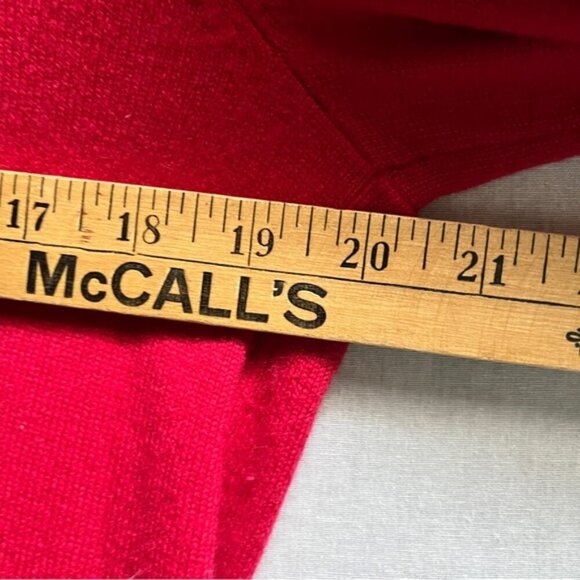 Jones New York Collection red cashmere sweaters cardigan Sz M - Picture 7 of 11